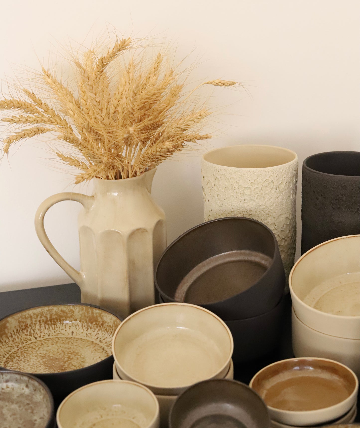 Hera Beige Sürahi/Vazo