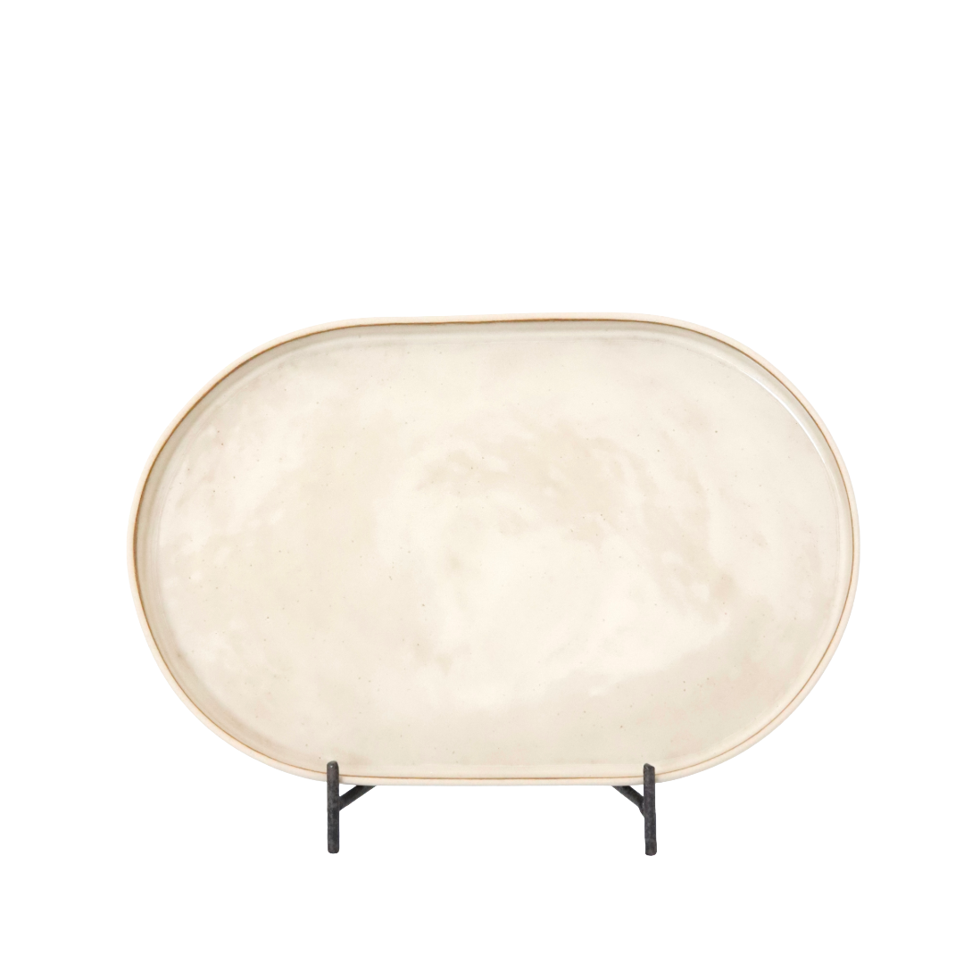 Hera Beige Oval Sunum Tabağı