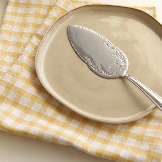 Hera Beige Amorf Tatlı Tabağı